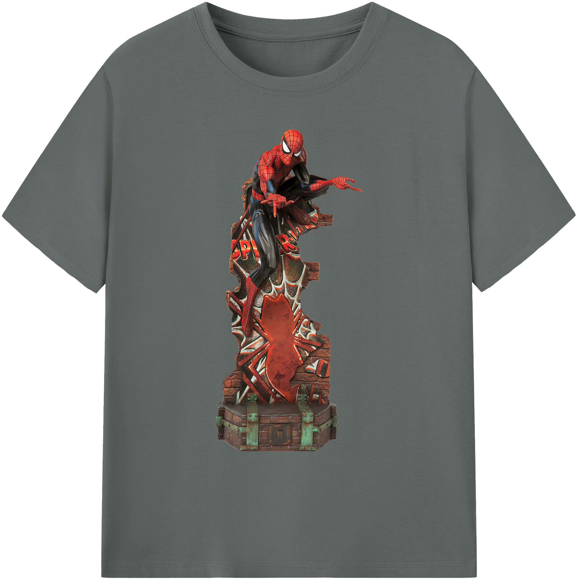 （画像用） Spider Man スパイダーマン 綿100％ メンズ半袖Tシャツ｜肌触りやわらか＆通気性